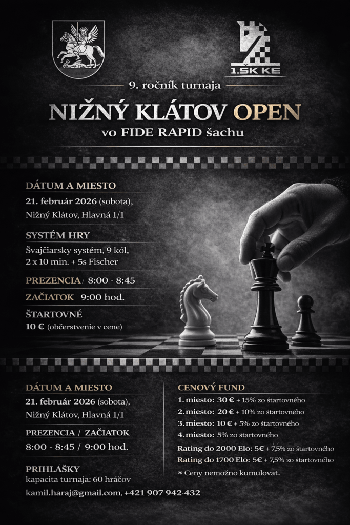 9. ročník turnaja Nižný Klátov Open vo FIDE rapid šachu